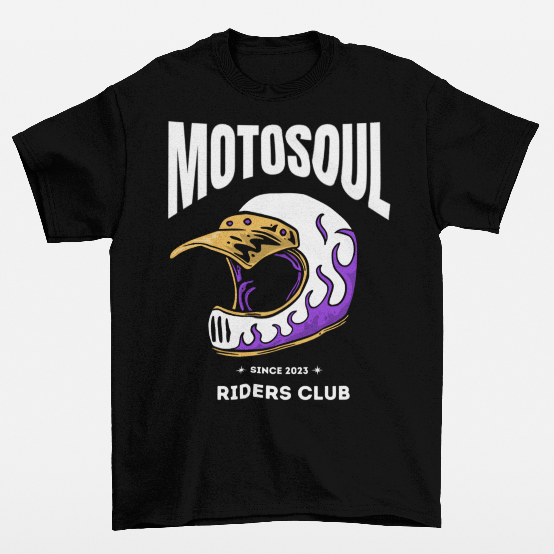 Motosoul Purple Headgear Rider's Club T-shirt (Black)